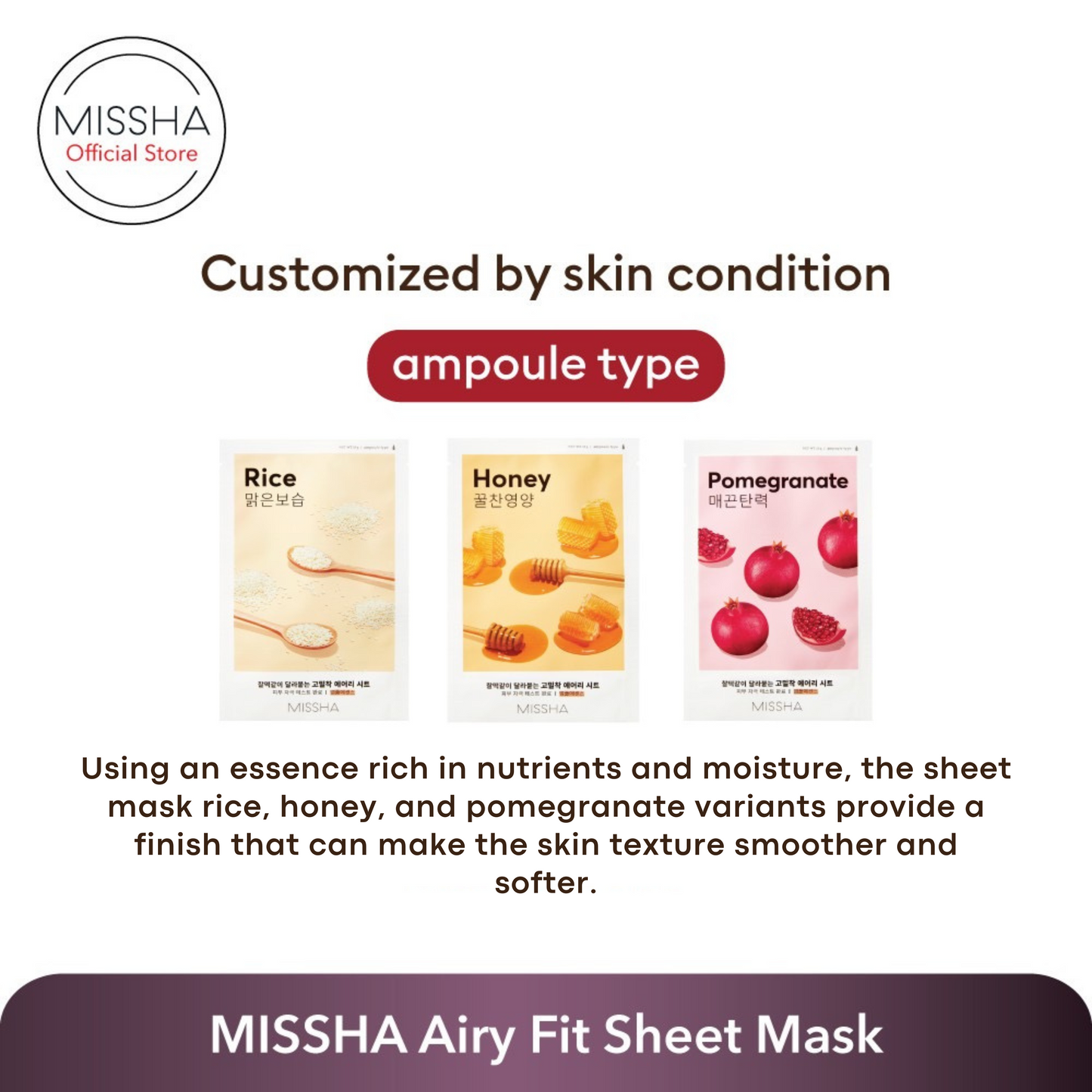 Airy Fit Sheet Mask - Honey